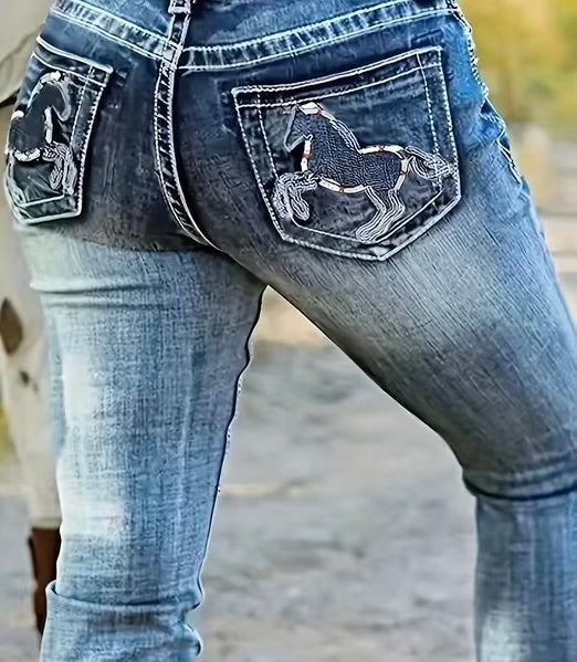 Women's Western Bootcut Jean Mazzi Horse