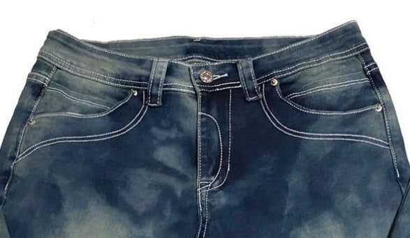 Barbwire Embroidery Women's Jeans