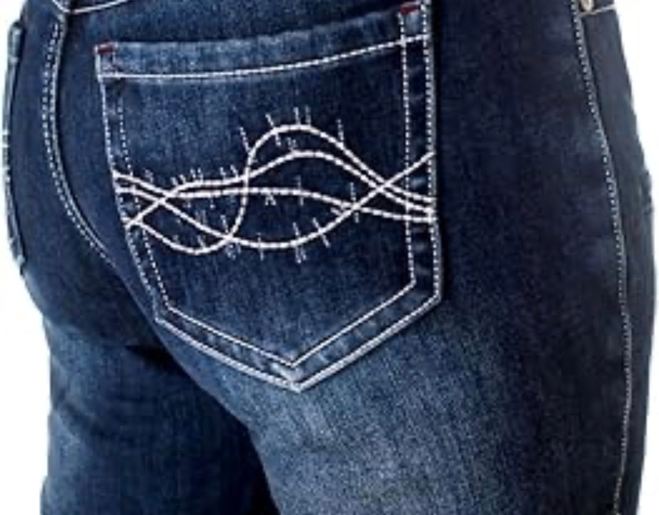 Barbwire Embroidery Women's Jeans