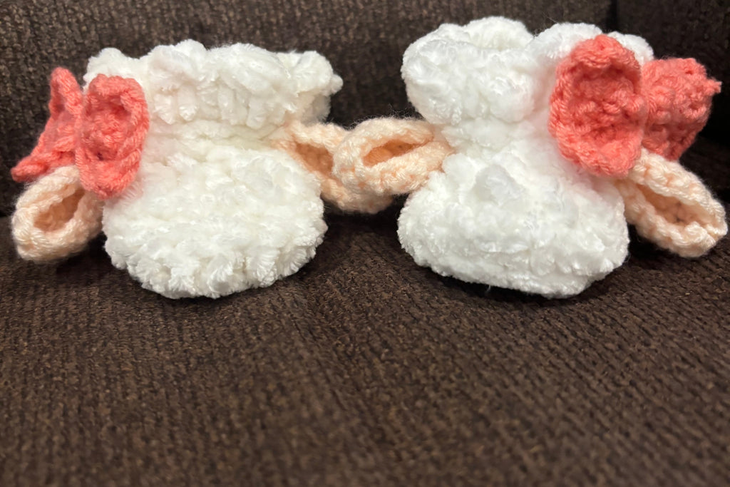 Hand Made Crochet Baby Lala lamb Slippers