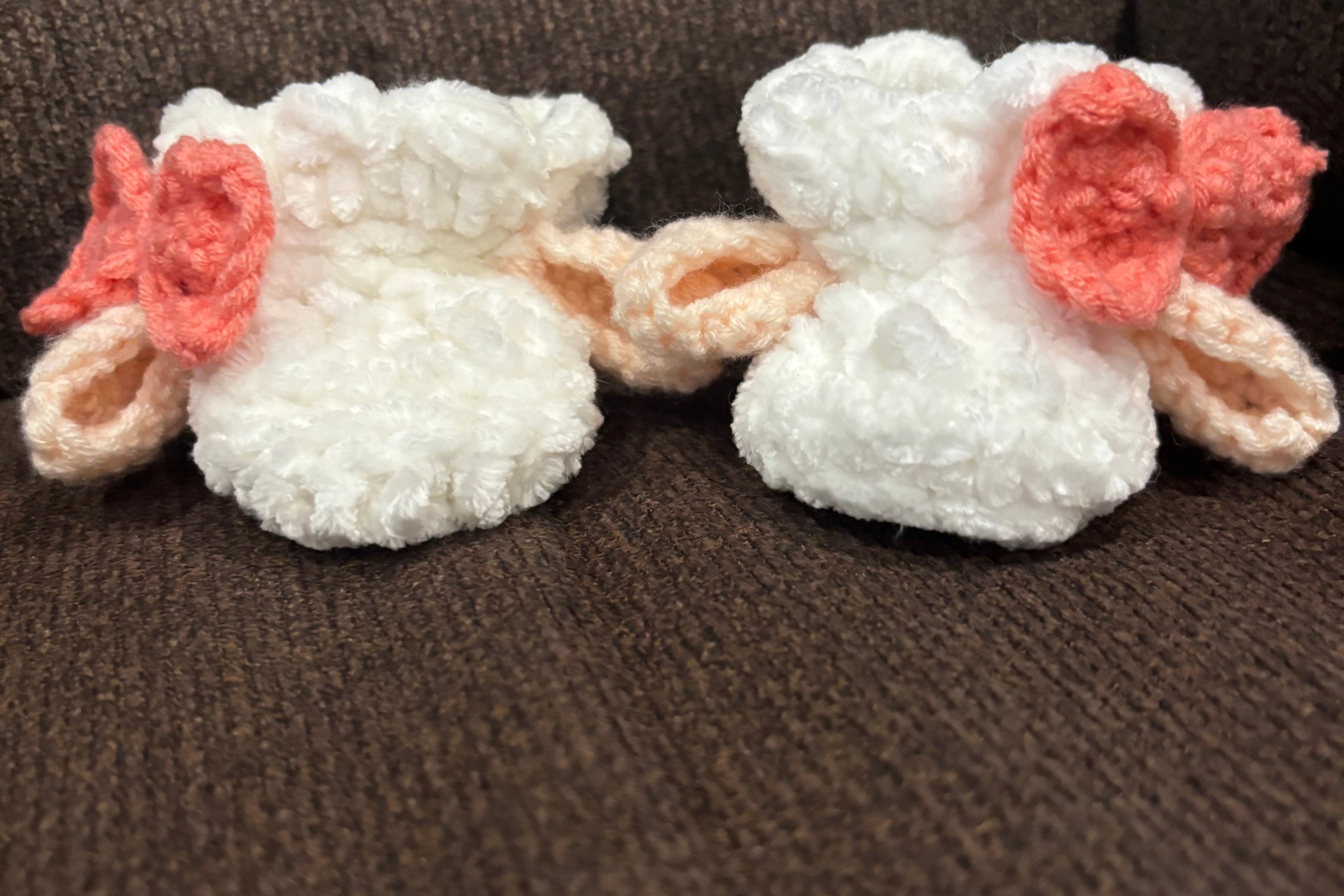 Hand Made Crochet Baby Lala lamb Slippers