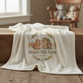 Beaver Mill Farm Logo Baby Blanket