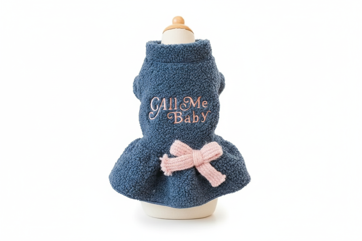 "Call Me Baby" Pet Dress - Blue