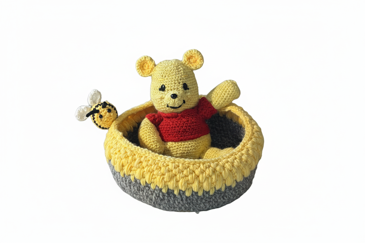 Handmade Crochet Winnie the Pooh Nursery Set