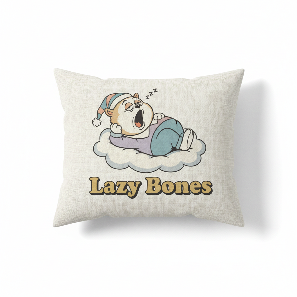Lazy Bones Custom Pillowcase