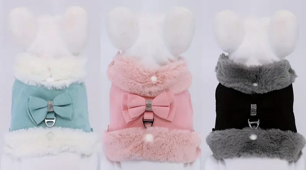Bow-tiful Fur Harness Vest for Dogs & Cats