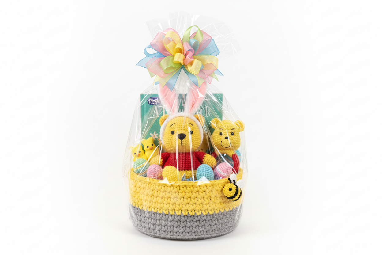 Easter Basket Gift Set with Bee on Basket Side