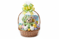 Easter Basket with Green Teddy Bear