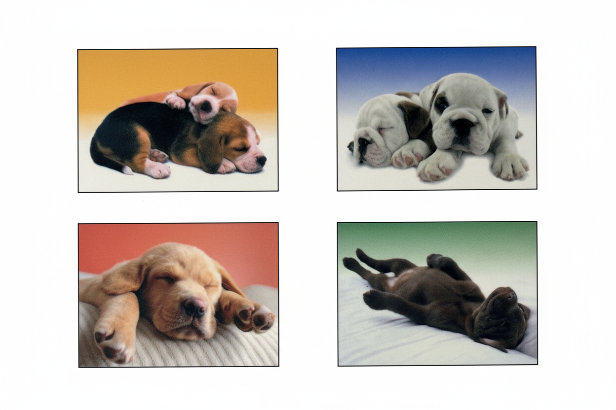 Adorable "Pooped Puppies" Notecard Set - 16 Cards